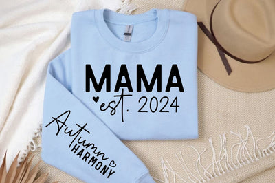 Mama est Sleeve Svg Design, Mom svg SVG Regulrcrative 