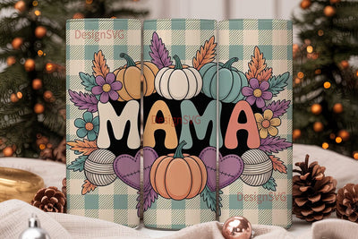 Mama Fall Pumpkin Tumbler Design Sublimation DesignSVG 