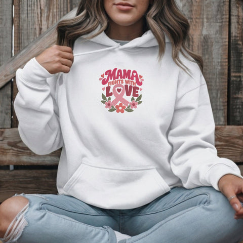 Mama Fights With Love Breast Cancer Embroidery Design – Pink Ribbon Floral Awareness Machine Embroidery File Embroidery/Applique DESIGNS PatternFeed8 