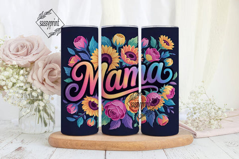 Mama Floral 20oz Tumbler Design Sublimation sassyprint 