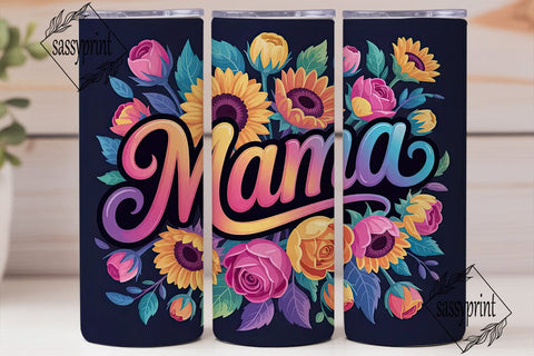 Mama Floral 20oz Tumbler Design Sublimation sassyprint 