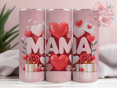Mama Floral 20oz Tumbler, Mom Tumbler Wrap, Mother’s Day Sublimation, Floral Wrap Design, Cute PNG, 20oz Tumbler Wrap Sublimation Li Zamperini 