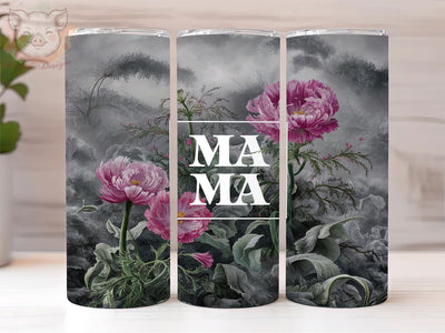 Mama Floral 20oz Tumbler Png, Straight & Tapered Tumbler Png, Mama Tumbler Png, Digital Download PNG Sublimation Lara' s Designs 