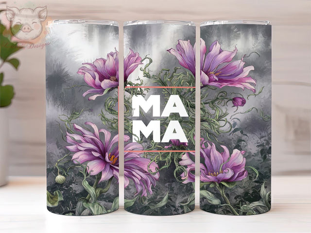 Mama Floral 20oz Tumbler Png, Straight & Tapered Tumbler Png, Mama Tumbler Png, Digital Download PNG Sublimation Lara' s Designs 