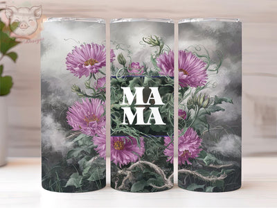 Mama Floral 20oz Tumbler Png, Straight & Tapered Tumbler Png, Mama Tumbler Png, Digital Download PNG Sublimation Lara' s Designs 