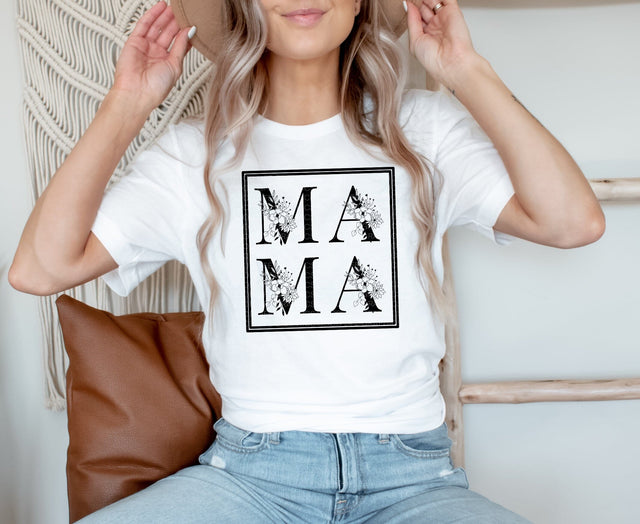 Mama Floral Monogram PNG | Mother's Day Design | Feminine Typography Sublimation Sublimation Print Perfect Design Shop 