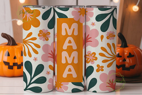 Mama Floral Tumbler Wrap 20oz Sublimation PixelChick 