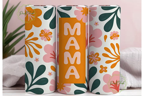 Mama Floral Tumbler Wrap 20oz Sublimation PixelChick 