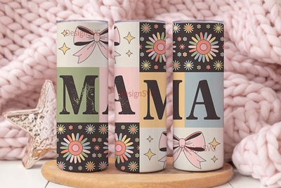 Mama Floral Tumbler Wrap PNG Sublimation DesignSVG 