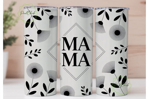 Mama Floral Tumbler Wrap PNG Sublimation PixelChick 