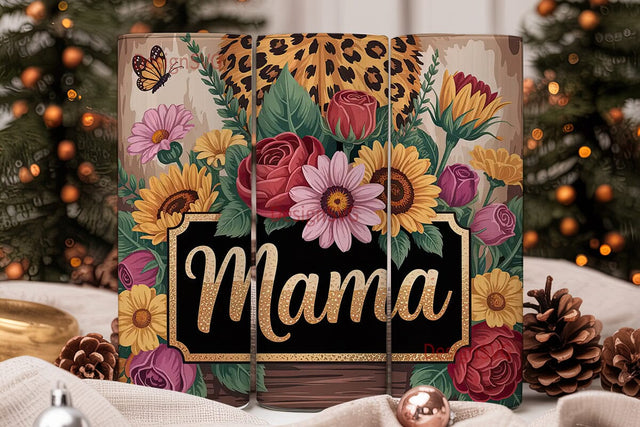 Mama Floral Tumbler Wrap Sublimation DesignSVG 