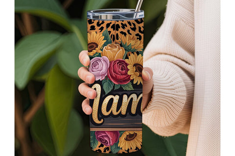 Mama Floral Tumbler Wrap Sublimation DesignSVG 