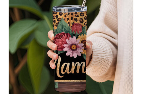 Mama Floral Tumbler Wrap Sublimation DesignSVG 