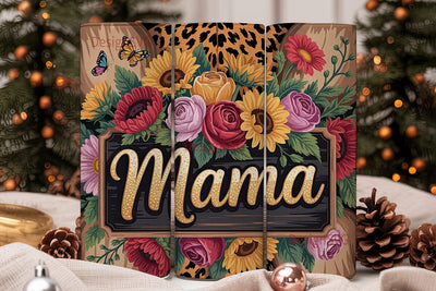 Mama Floral Tumbler Wrap Sublimation DesignSVG 