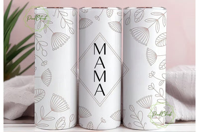 Mama Floral Tumbler Wrap Sublimation PixelChick 