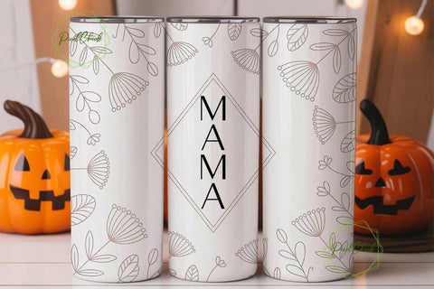 Mama Floral Tumbler Wrap Sublimation PixelChick 