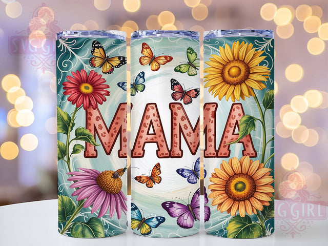 Mama Flower Boho Tumbler Wrap, Floral Mom PNG, 20oz Sublimation Design, Mother’s Day Tumbler, Boho Mom Cup, Mama Flower Wrap, Cute Mom Gift Sublimation SvggirlplusArt 