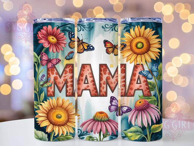 Mama Flower Boho Tumbler Wrap, Floral Mom PNG, 20oz Sublimation Design, Mother’s Day Tumbler, Boho Mom Cup, Mama Flower Wrap, Cute Mom Gift Sublimation SvggirlplusArt 