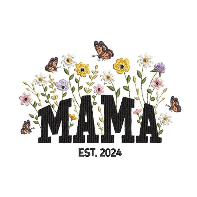 Mama Flower Embroidery Design, 3 sizes, Instant Download Embroidery/Applique DESIGNS Nino Nadaraia 