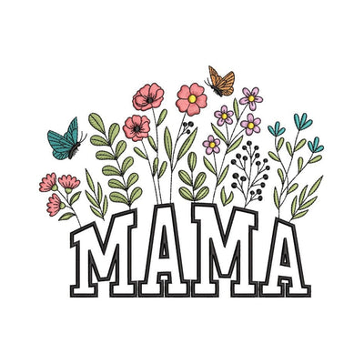 Mama Flower Embroidery Design, 3 sizes, Instant Download Embroidery/Applique DESIGNS Nino Nadaraia 