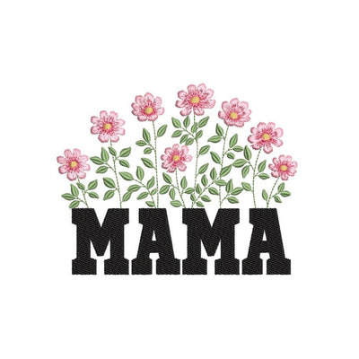 Mama Flower Embroidery Design, 3 sizes, Instant Download Embroidery/Applique DESIGNS Nino Nadaraia 
