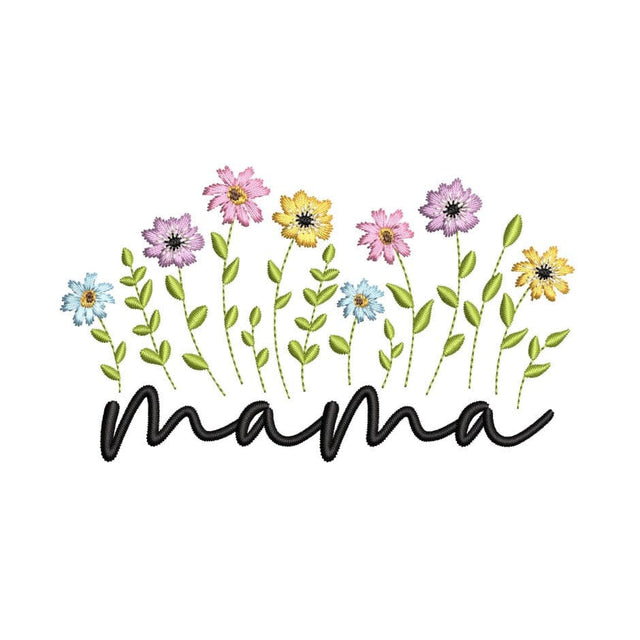 Mama Flower Embroidery Design, 3 sizes, Instant Download Embroidery/Applique DESIGNS Nino Nadaraia 