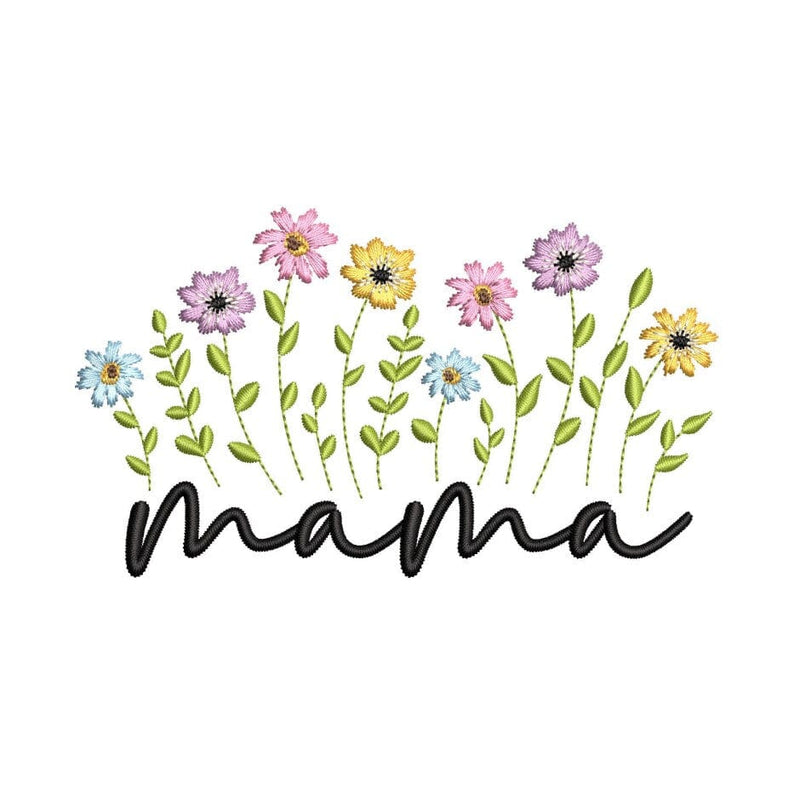 Mama Flower Embroidery Design, 3 sizes, Instant Download Embroidery/Applique DESIGNS Nino Nadaraia 