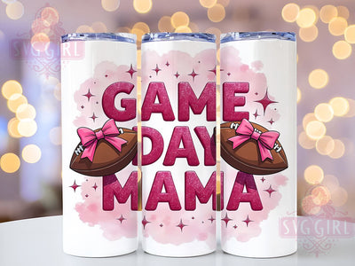 Mama Game Day 20oz Tumbler Wrap Sublimation Design, Straight Tapered Tumbler Wrap, Football Mama Tumbler Png, Instant Digital Download Sublimation SvggirlplusArt 