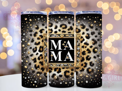 Mama Glitter 20oz Tumbler Wrap Sublimation Design, Straight Tapered Tumbler Wrap, Glitter Leopard Tumbler Png, Instant Digital Download Sublimation SvggirlplusArt 