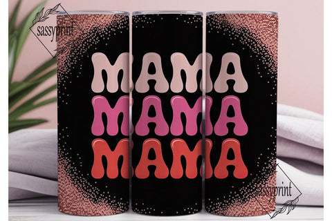 Mama Glitter 20oz Tumbler Wrap Sublimation sassyprint 