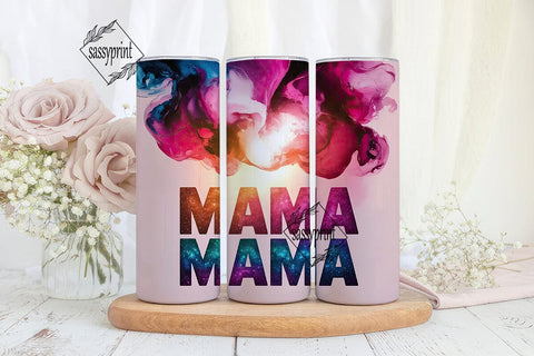 MAMA Glitter Ink Art 20oz Tumbler Wrap Sublimation sassyprint 