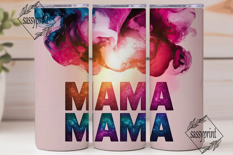 MAMA Glitter Ink Art 20oz Tumbler Wrap Sublimation sassyprint 