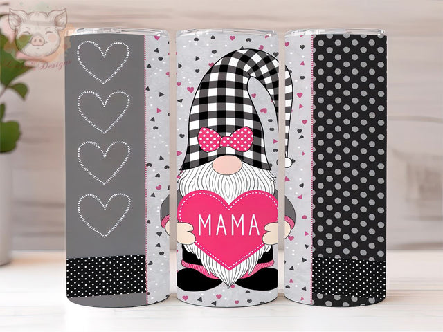 Mama Gnome 20oz Tumbler Png, Straight & Tapered Tumbler Png, Mother's Day Tumbler Png, Digital Download PNG Sublimation Lara' s Designs 