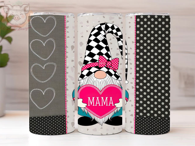 Mama Gnome 20oz Tumbler Png, Straight & Tapered Tumbler Png, Mother's Day Tumbler Png, Digital Download PNG Sublimation Lara' s Designs 