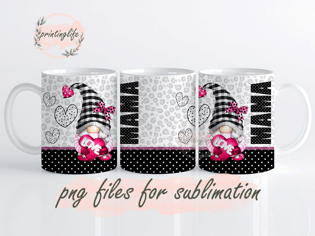 Mama Gnome Mug Wrap Design, Instant Digital Design Download Mug Wrap Design, Mug Design PNG Sublimation PrintingLife 