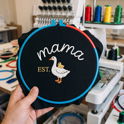 Mama Goose Embroidery Design – Cute Mother Goose with Baby Gosling Mom Machine Embroidery File Embroidery/Applique DESIGNS PatternFeed8 