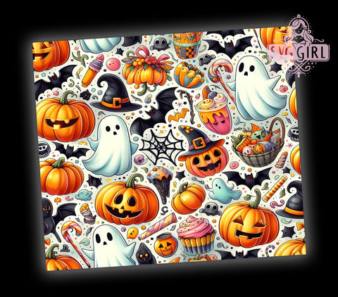 Mama Halloween 20oz Tumbler Wrap Sublimation Design, Straight Tapered Tumbler Wrap, Pumpkin Ghost Tumbler Png, Instant Digital Download Sublimation SvggirlplusArt 