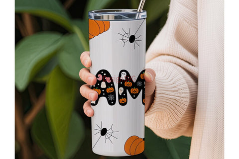 Mama Halloween Tumbler Wrap PNG Sublimation DesignSVG 