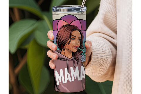 Mama Iced Coffee 20oz Tumbler Wrap Sublimation DesignSVG 