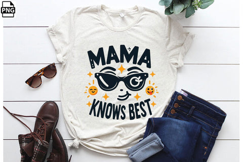 Mama Knows Best Mother's Day PNG Clipart Printable File Sublimation Creativedesigntee 