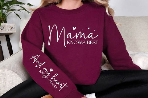 Mama Knows Best Sleeve SVG Design SVG Regulrcrative 