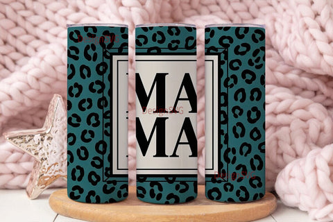 Mama Leopard 20oz Tumbler Wrap Sublimation DesignSVG 