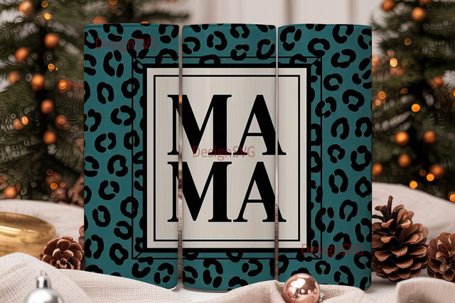Mama Leopard 20oz Tumbler Wrap Sublimation DesignSVG 