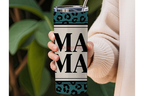 Mama Leopard 20oz Tumbler Wrap Sublimation DesignSVG 