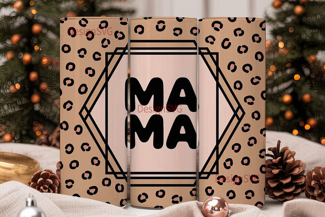Mama Leopard 20oz Tumbler Wrap Sublimation DesignSVG 