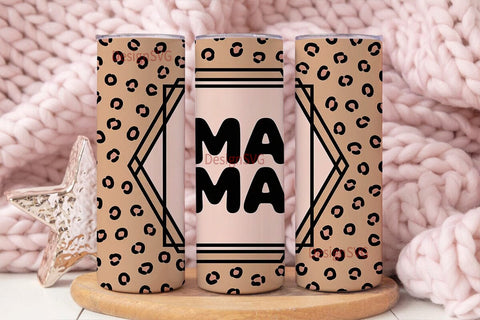 Mama Leopard 20oz Tumbler Wrap Sublimation DesignSVG 
