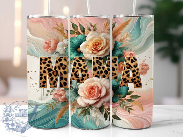 Mama Leopard Animal Print Tumbler Wrap, Mother's Day Mug, Animal Print Mom Cup, Wild Mama Wrap, Cheetah Print Gift, Trendy Mom Design, Sublimation Tumbler Wrap Sublimation ToriDesigns 