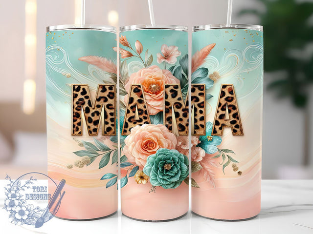Mama Leopard Animal Print Tumbler Wrap, Mother's Day Mug, Animal Print Mom Cup, Wild Mama Wrap, Cheetah Print Gift, Trendy Mom Design, Sublimation Tumbler Wrap Sublimation ToriDesigns 