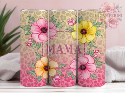 Mama Leopard Print Floral Tumbler Wrap, Leopard Print Mom Tumbler, Floral Mom Life Tumbler, 20oz Tumbler Sublimation, Trendy Mom Tumbler, Digital Tumbler Wrap, Boho Mom Tumbler Sublimation Li Zamperini 