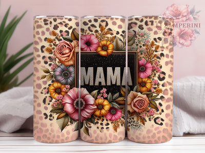Mama Leopard Print Floral Tumbler Wrap, Leopard Print Mom Tumbler, Floral Mom Life Tumbler, 20oz Tumbler Sublimation, Trendy Mom Tumbler, Digital Tumbler Wrap, Boho Mom Tumbler Sublimation Li Zamperini 